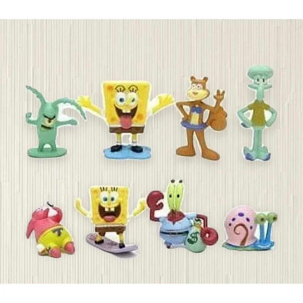 Nickelodeon SpongeBob SquarePants cake ToppersYellow Green Brown Playset Figures